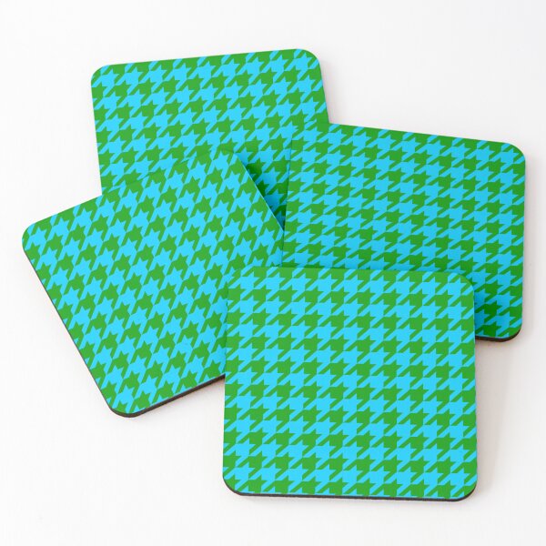 Item preview, Blue Green Houndstooth Pattern Design designed and sold by PatternTitan.