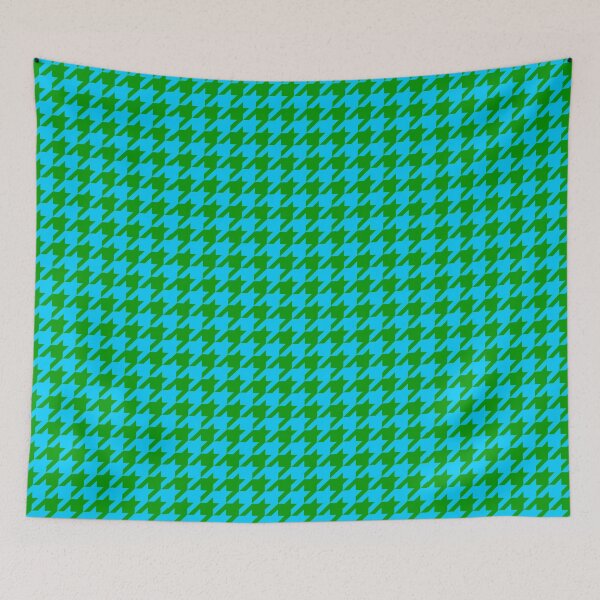 Item preview, Blue Green Houndstooth Pattern Design designed and sold by PatternTitan.