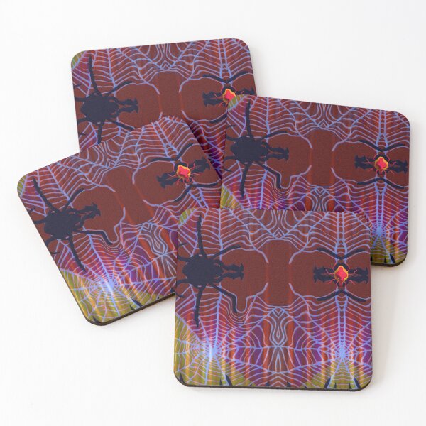 Item preview, ABSTRACT PAINTING TRIBAL GEOMETRIC FUNNY INTRIGUING SPIDER WEB HALLOWEEN designed and sold by Ralek.