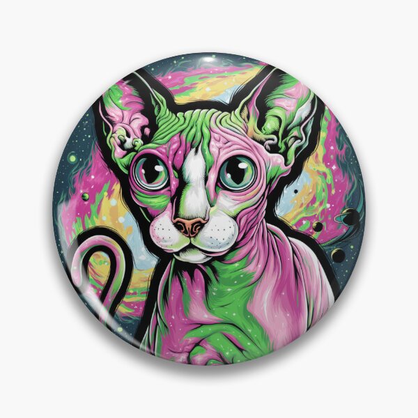 Item preview, Psychedelic Space Cat Sphynx designed and sold by Promoc.