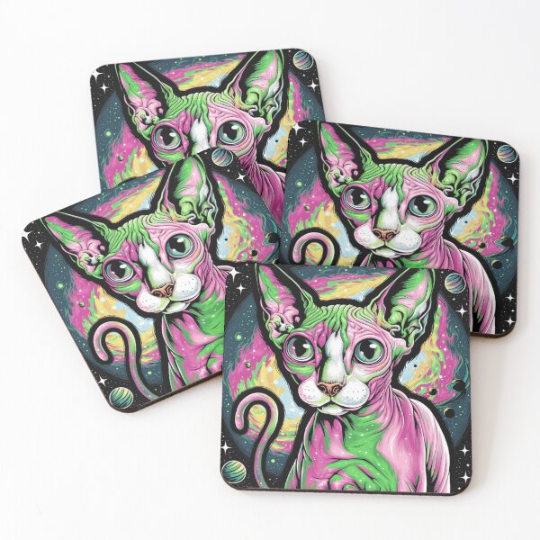 Item preview, Psychedelic Space Cat Sphynx designed and sold by Promoc.