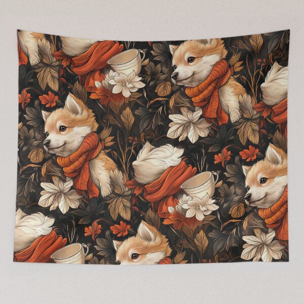 Item preview, THROW BLANKET: CUTE SHIBA-INU designed and sold by ForeverPrintsOK.