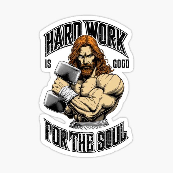 Item preview, Jesus Gym Christian Bodybuilder Hard Work Is Good For Soul designed and sold by GrandeDuc.