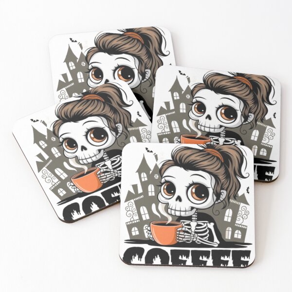 Item preview, Skeleton Coffee Lover - Cute Halloween Coffee Design designed and sold by GemBob Creations.