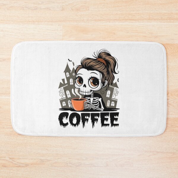 Item preview, Skeleton Coffee Lover - Cute Halloween Coffee Design designed and sold by GemBob Creations.