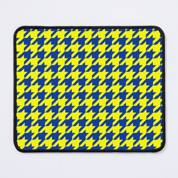 Item preview, Yellow Blue Houndstooth Pattern Design designed and sold by PatternTitan.
