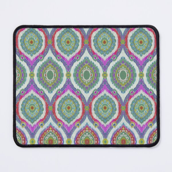 Item preview, Copy of Almond shape pastel ikat handmade design white background designed and sold by Alessandro Remo Mazzoni Remotextiles.