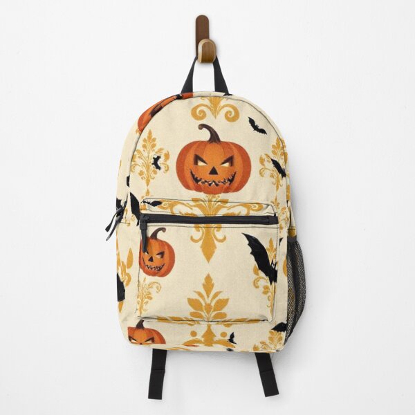 Item preview, Halloween Damask Pumpkins & Bats designed and sold by DesignsByPrnces.