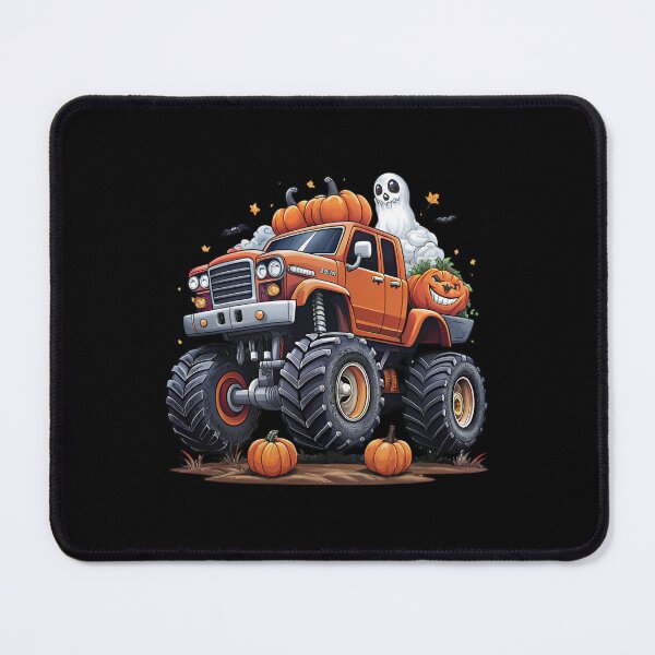 Item preview, Halloween Offroad Monster Truck Riding on Pumpkins - Spooky Adventure Art designed and sold by Colorful-Garden.