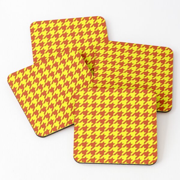 Item preview, Yellow Brown Houndstooth Pattern Design designed and sold by PatternTitan.