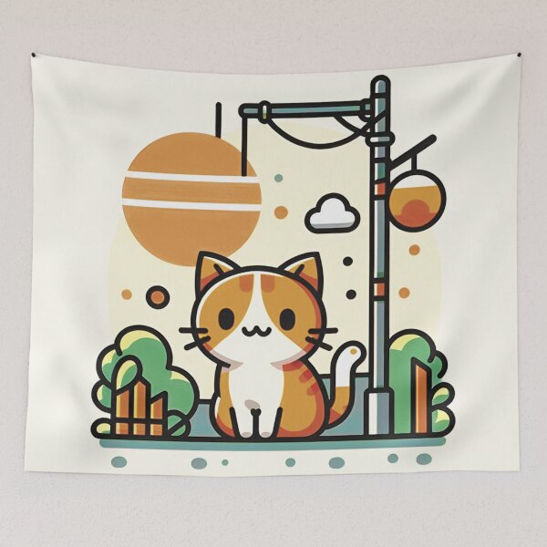 Item preview, cute street cat designed and sold by sadieillust.