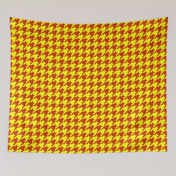 Item preview, Yellow Brown Houndstooth Pattern Design designed and sold by PatternTitan.