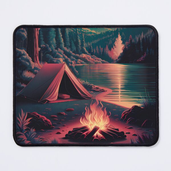 Item preview, Minimalist Camping in the Mountains Art – Simple and Peaceful Design designed and sold by BestChooseArt.