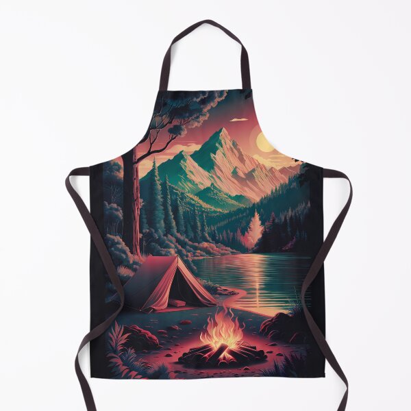 Item preview, Minimalist Camping in the Mountains Art – Simple and Peaceful Design designed and sold by BestChooseArt.
