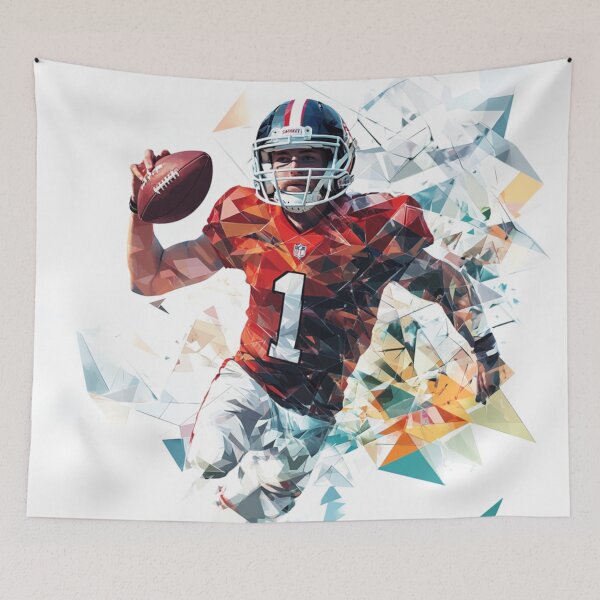 Item preview, Quaterback Throwing Pass Geometric Patterns Active Outdoors Inspired Art designed and sold by CDC40.