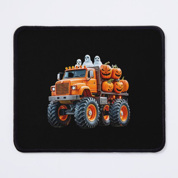 Item preview, Halloween Offroad Monster Truck Riding on Pumpkins - Spooky Adventure Art designed and sold by Colorful-Garden.