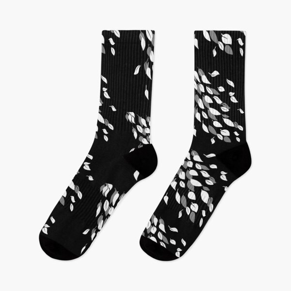Item preview, Falling Leaves White on Black Background designed and sold by TurquoiseBird.