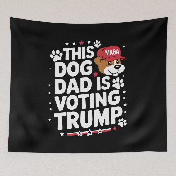 Item preview, This Dog Dad is Voting Trump: Funny Political Artwork designed and sold by Davideus.