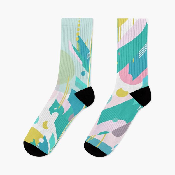 Item preview, Beautiful colorful pastel pattern of festive style geometric shapes designed and sold by CiniArt.
