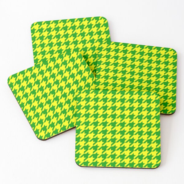 Item preview, Yellow Green Houndstooth Pattern Design designed and sold by PatternTitan.