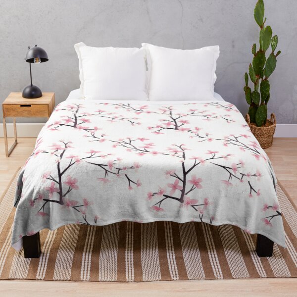 Item preview, Watercolor cherry blossoms in soft pink and white designed and sold by MrJapakiya.