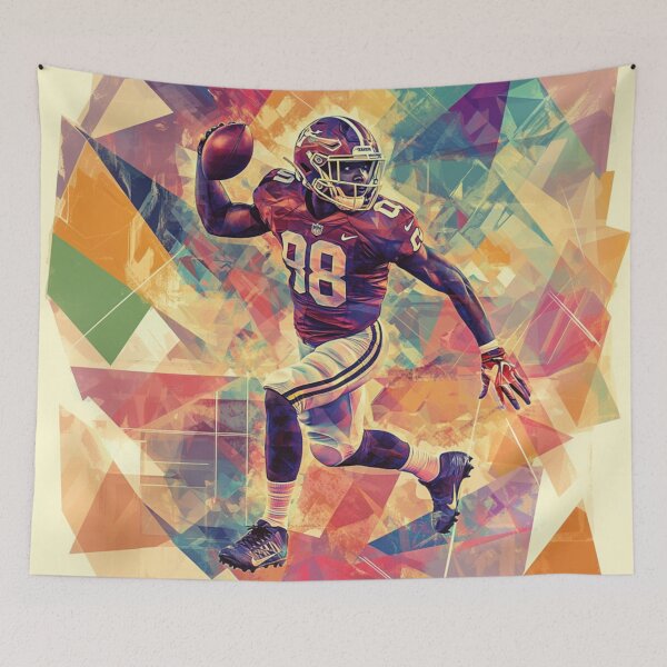 Item preview, Quaterback Throwing Pass Geometric Patterns Active Outdoors Inspired Art designed and sold by CDC40.