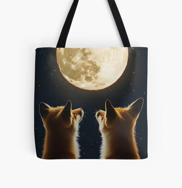 Item preview, Foxes under a full moon designed and sold by Lewis-mart.