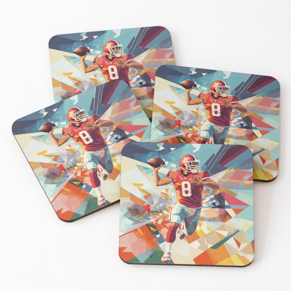 Item preview, Quaterback Throwing Pass Geometric Patterns Active Outdoors Inspired Art designed and sold by CDC40.