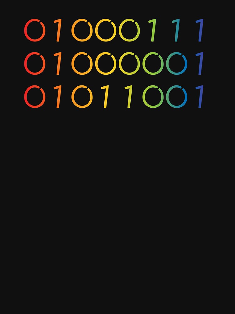 Thumbnail 5 of 5, Zipped Hoodie, Subtle Gay Binary Design | LGBTQ+ Pride, Geeks & Nerds designed and sold by iconic-days.