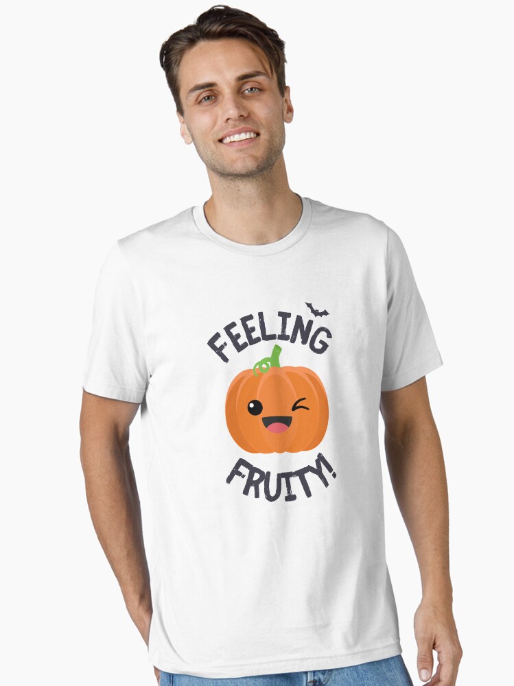 Thumbnail 1 of 7, Essential T-Shirt, Feeling Fruity Pumpkin Halloween Design | LGBTQ+ Pride, Cheeky & Cute designed and sold by iconic-days.
