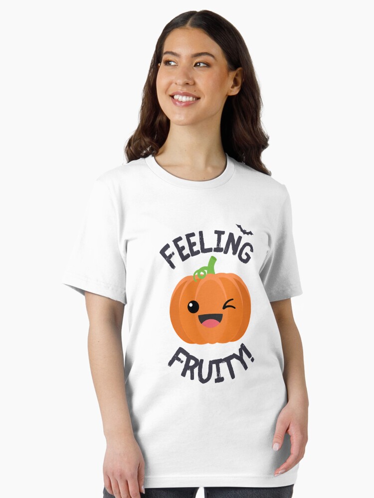 Thumbnail 2 of 7, Essential T-Shirt, Feeling Fruity Pumpkin Halloween Design | LGBTQ+ Pride, Cheeky & Cute designed and sold by iconic-days.