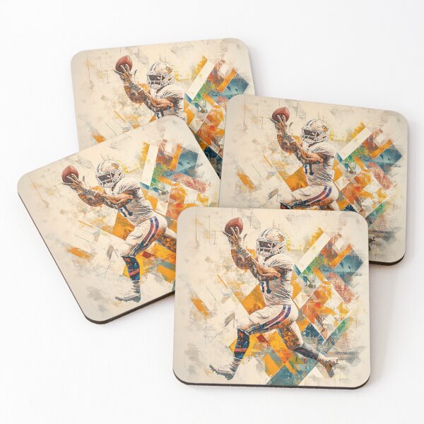 Item preview, Quaterback Throwing Pass Geometric Patterns Active Outdoors Inspired Art designed and sold by CDC40.