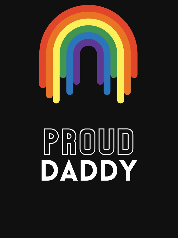 Thumbnail 5 of 5, Zipped Hoodie, Proud Daddy Rainbow Design | LGBTQ+ Pride, Colourful & Proud designed and sold by iconic-days.