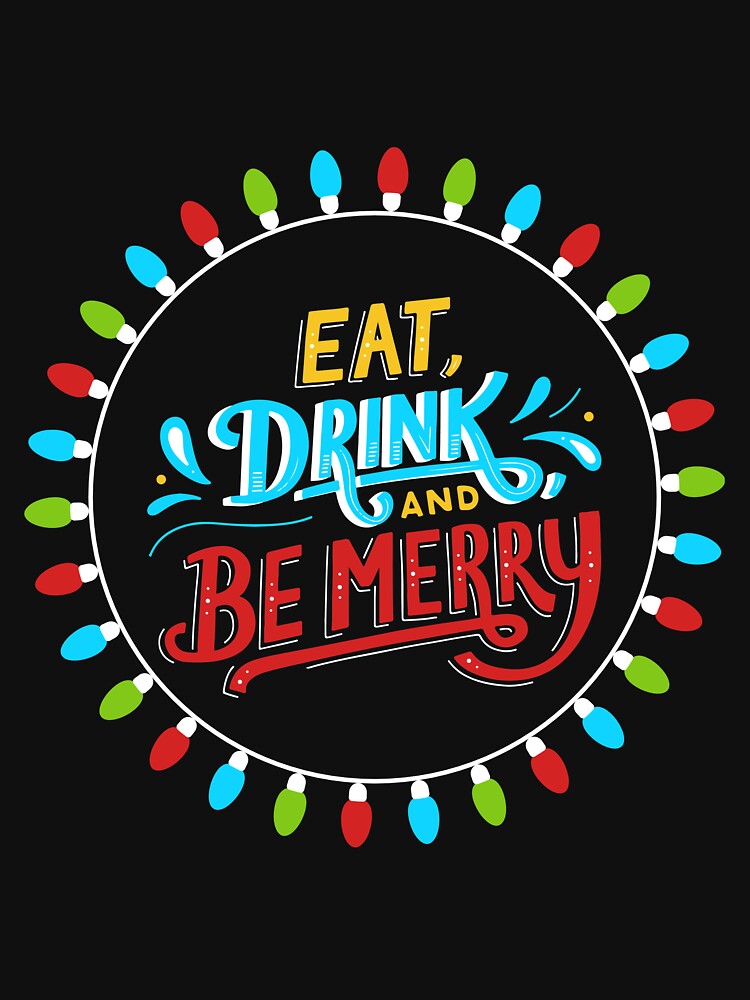Thumbnail 5 of 5, Zipped Hoodie, Eat, Drink & Be Merry Design | LGBTQ+ Pride, Festive & Fun designed and sold by iconic-days.