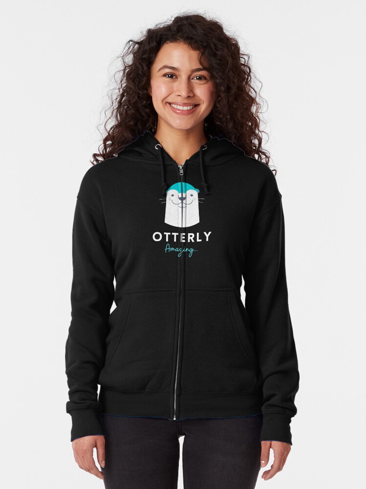 Thumbnail 2 of 5, Zipped Hoodie, Otterly Amazing Gay Otters Design | LGBTQ+ Pride, Fun & Furry designed and sold by iconic-days.