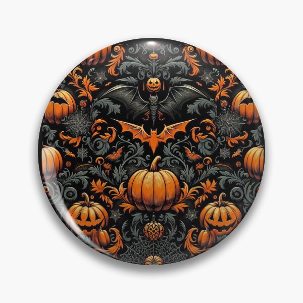 Item preview, Halloween Damask Pumpkins & Bats  designed and sold by DesignsByPrnces.