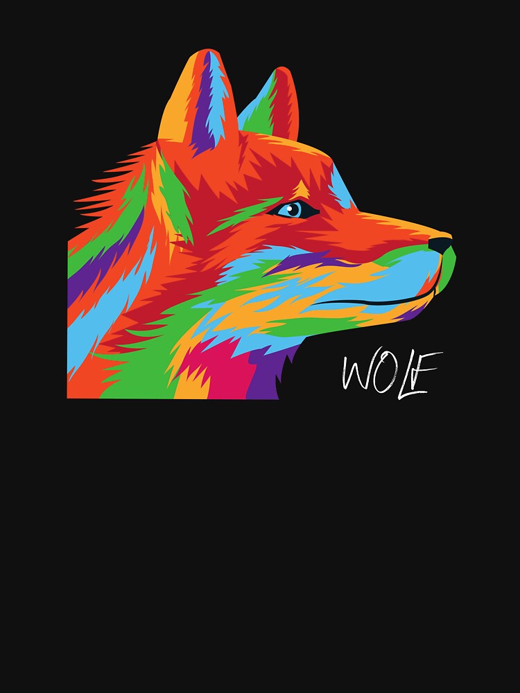 Thumbnail 5 of 5, Zipped Hoodie, Rainbow Wolf Design | LGBTQ+ Pride, Colourful & Strong designed and sold by iconic-days.