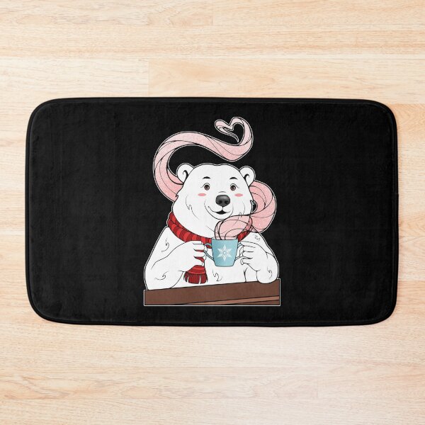 Item preview, Kawaii Polar Bear Tea (Black Background) designed and sold by ObsidianDaz.