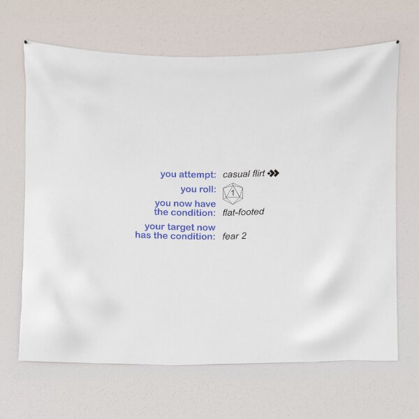 Item preview, Pathfinder Daily Life Critical Fail: Casual Flirt (black text) designed and sold by dogbear-designs.