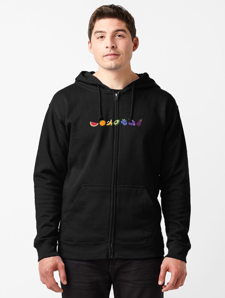 Thumbnail 1 of 5, Zipped Hoodie, Rainbow Fruit Design | LGBTQ+ Pride, Colourful & Fruity designed and sold by iconic-days.