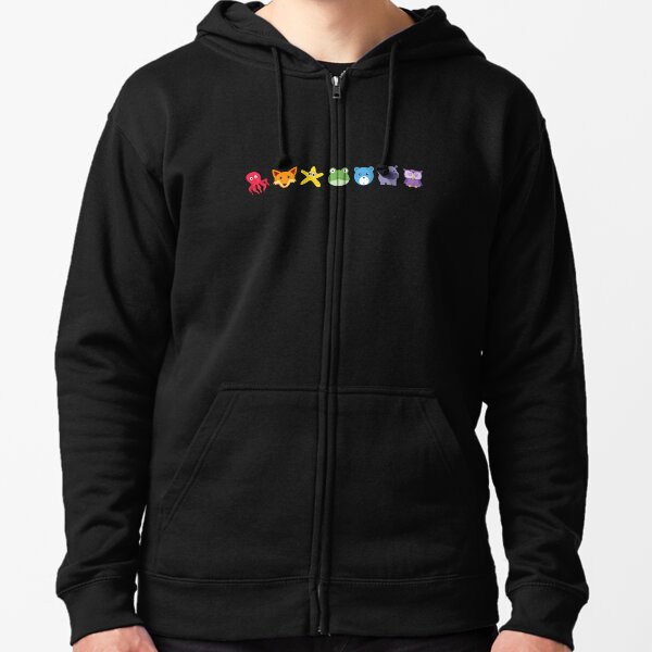 Rainbow Animals Design | LGBTQ+ Pride, Cute & Colourful Zipped Hoodie