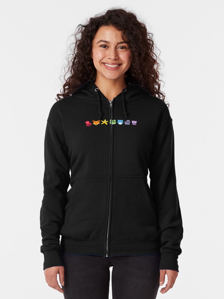 Thumbnail 2 of 5, Zipped Hoodie, Rainbow Animals Design | LGBTQ+ Pride, Cute & Colourful designed and sold by iconic-days.