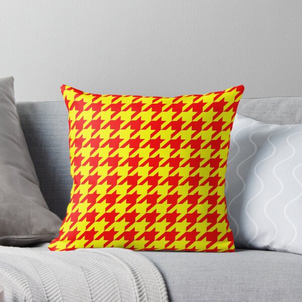 Item preview, Red Yellow Houndstooth Pattern Design designed and sold by PatternTitan.