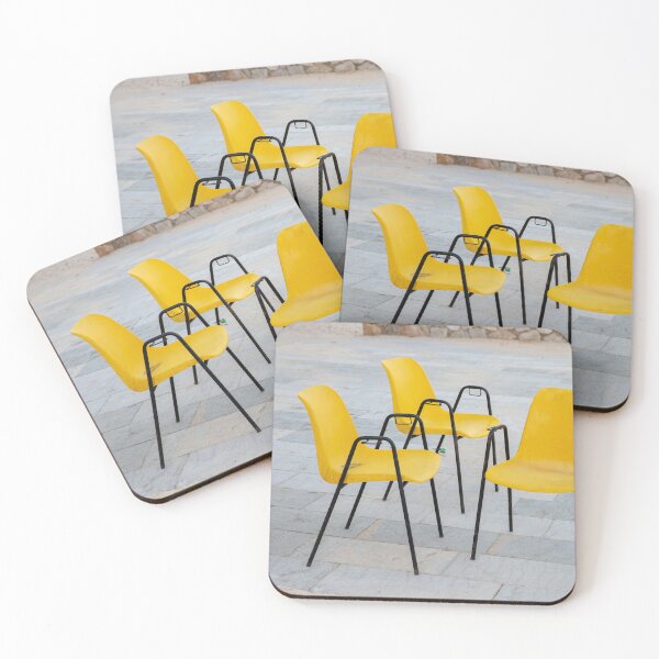 Item preview, Four yellow chairs from San Vito Lo Capo Trapani, Italy designed and sold by EmeraldeaArt.