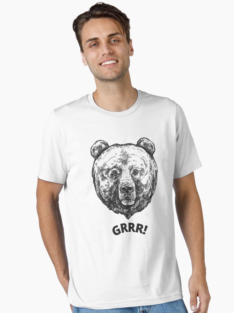 Thumbnail 2 of 7, Essential T-Shirt, Grrr! Bear Design | LGBTQ+ Pride, Fierce & Proud designed and sold by iconic-days.