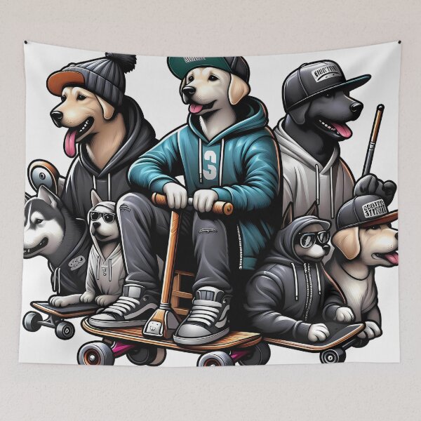 Item preview, Skater Dogs Cool Crew designed and sold by JavisSRDesign.
