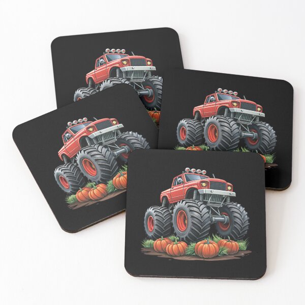 Item preview, Halloween Offroad Monster Truck Riding on Pumpkins - Spooky Adventure Art designed and sold by Colorful-Garden.