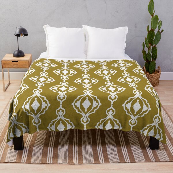 Item preview, Dacha Arabesque Pattern - Ochre + Snow designed and sold by Irene Estelle.