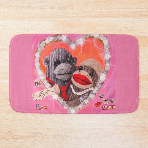 Item preview, sock monkeys in love designed and sold by YaebaArts.