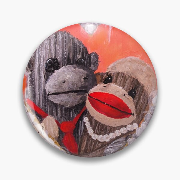 Item preview, sock monkeys in love designed and sold by YaebaArts.